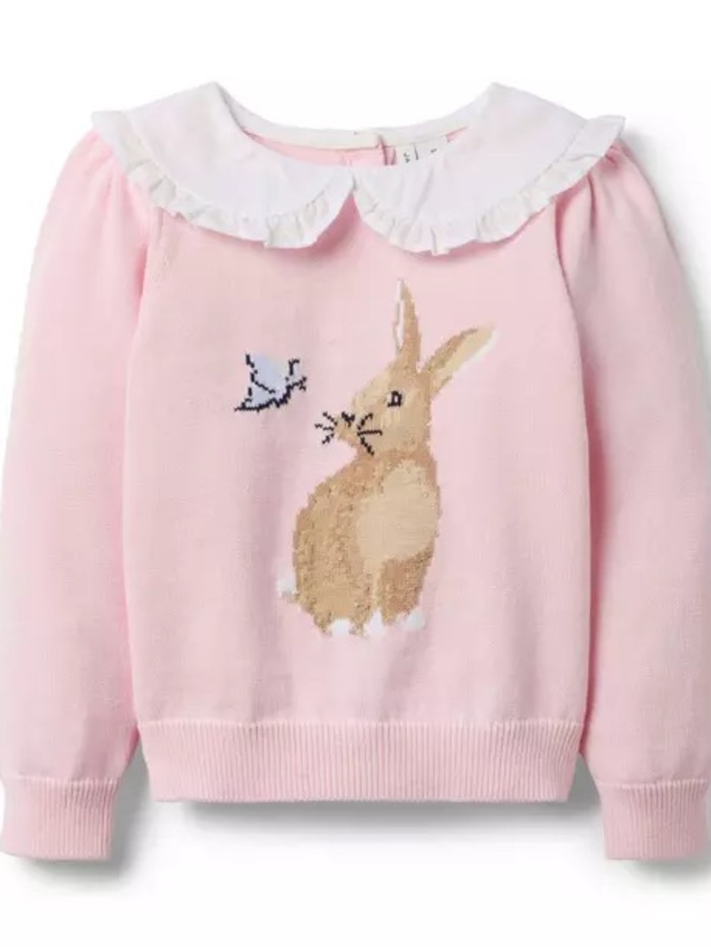Janie and Jack Bunny Ruffle Collar Sweater